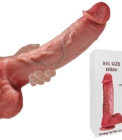 11.03'' Huge Flesh Silicone Realistic Dildo with Balsl and Strong Suction Cup